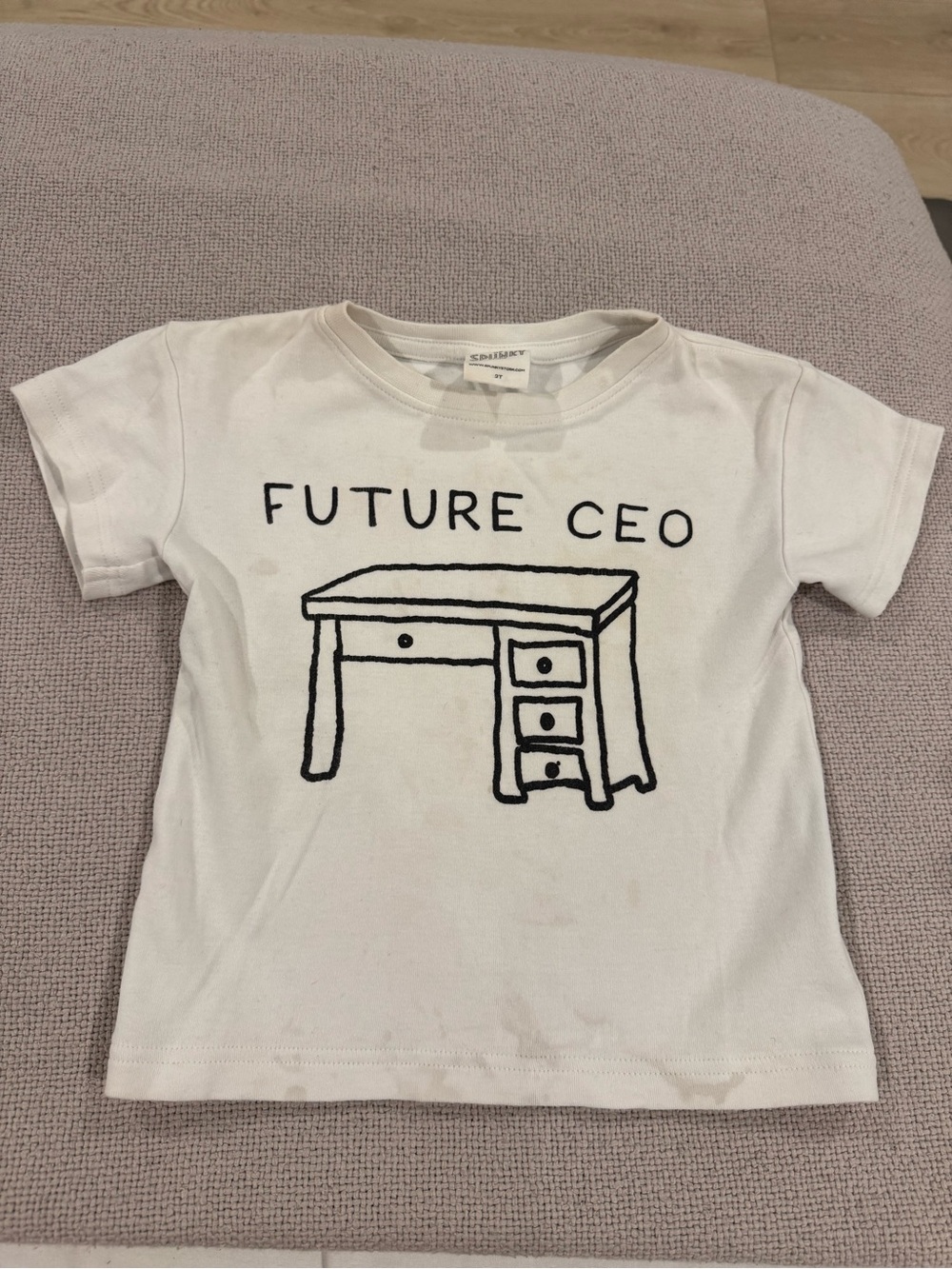 Kids White "Future CEO" Graphic Tee by